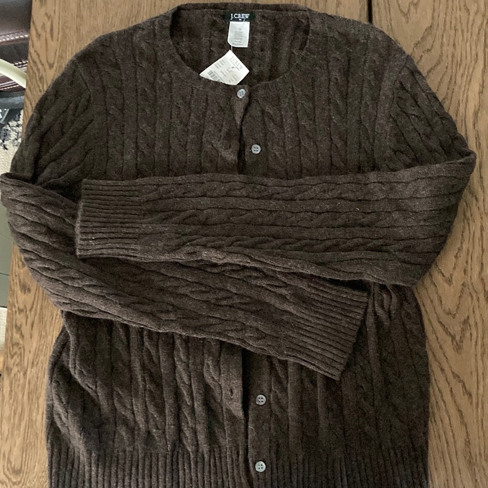 NWT J. Crew cable knit cardigan sweater.